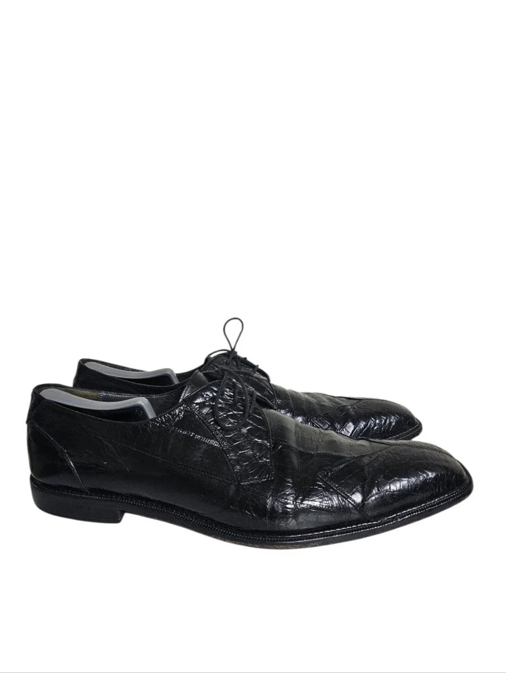 Belvedere Exotic Black Crocodile Dress Shoes Handmade Mens Sz 13 RARE SHOES